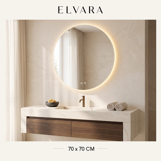 מראת LED עגולה ELVARA – 70×70 ס"מ