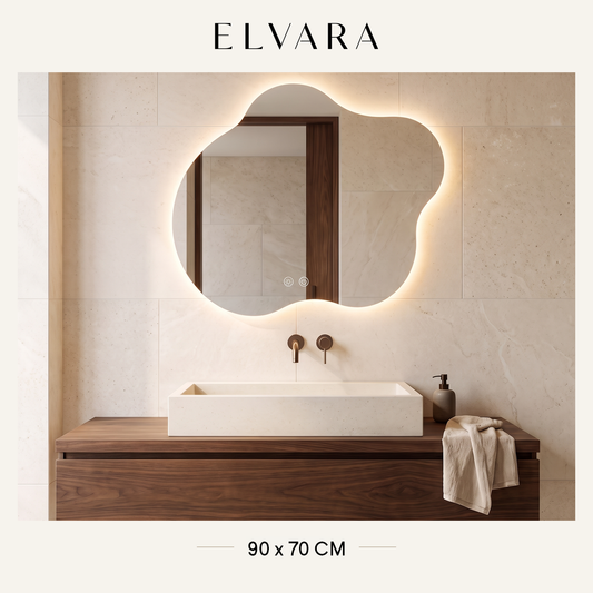 מראת LED אורגנית ELVARA – 90×70 ס"מ